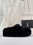 Celine Celine Fur Mule In Shearling Black For Women