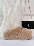 Celine Celine Fur Mule In Shearling Beige For Women 352433781C.01CR