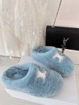 Celine Celine Fur Mule In Shearling Blue For Women