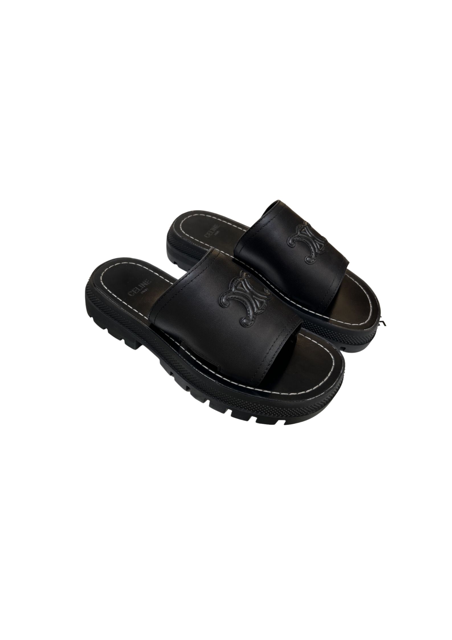 Celine Clea Triomphe Slide Black For Women