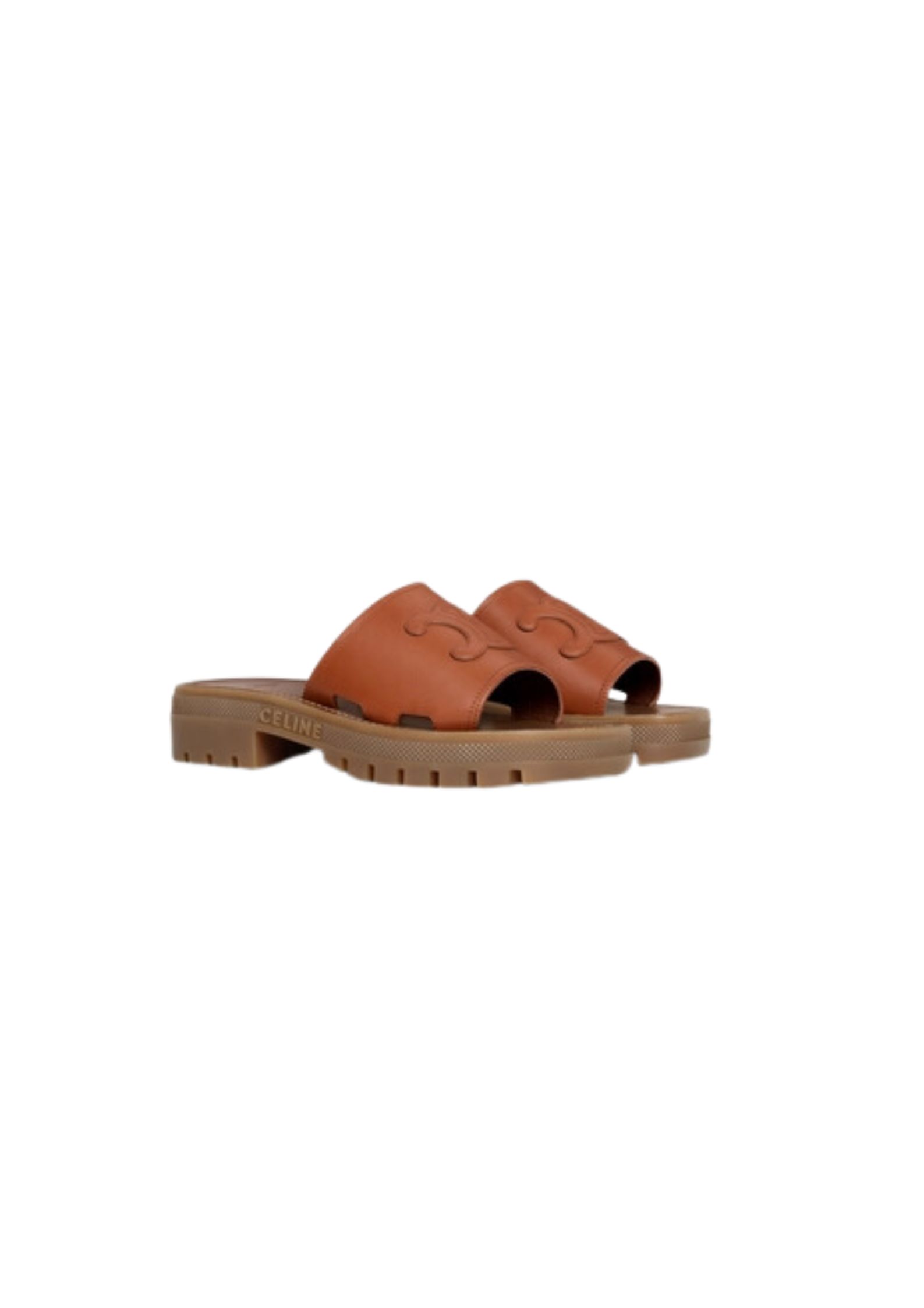 Celine Clea Triomphe Slide Brown For Women 348513778C.04LU