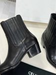 Celine Cruiser Boots Chelsea Boot With Metal Toe Black For Women