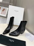 Celine Cruiser Boots Chelsea Boot With Metal Toe Black For Women