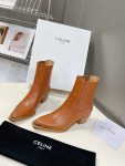 Celine Cruiser Boots Chelsea Boot With Metal Toe Brown For Women