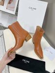 Celine Cruiser Boots Chelsea Boot With Metal Toe Brown For Women