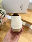 Celine Flat Espadrille With Triomphe Patch Signature In Tweed White For Women 354432278C.01CR