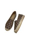 Celine Flat Espadrille With Triomphe Signature In Triomphe Canvas Brown For Women