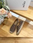 Celine Flat Espadrille With Triomphe Signature In Triomphe Canvas Brown For Women