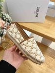 Celine Flat Espadrille With Triomphe Signature In Triomphe Canvas White For Women 354442279C.01EC