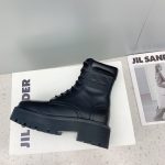 Celine Lace-Up Boot With Triomphe Celine Bulky Black For Women