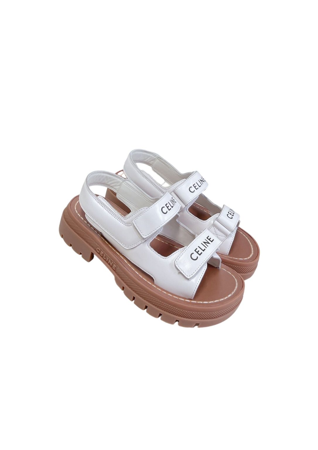 Celine Leo Scratch Sandal White For Women