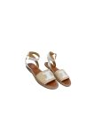 Celine Lympia Flat Strap Sandal In Raffia White For Women 352402248C.02GH