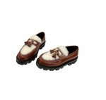 Celine Margaret Fur Loafer With Tassels Burgundy For Women