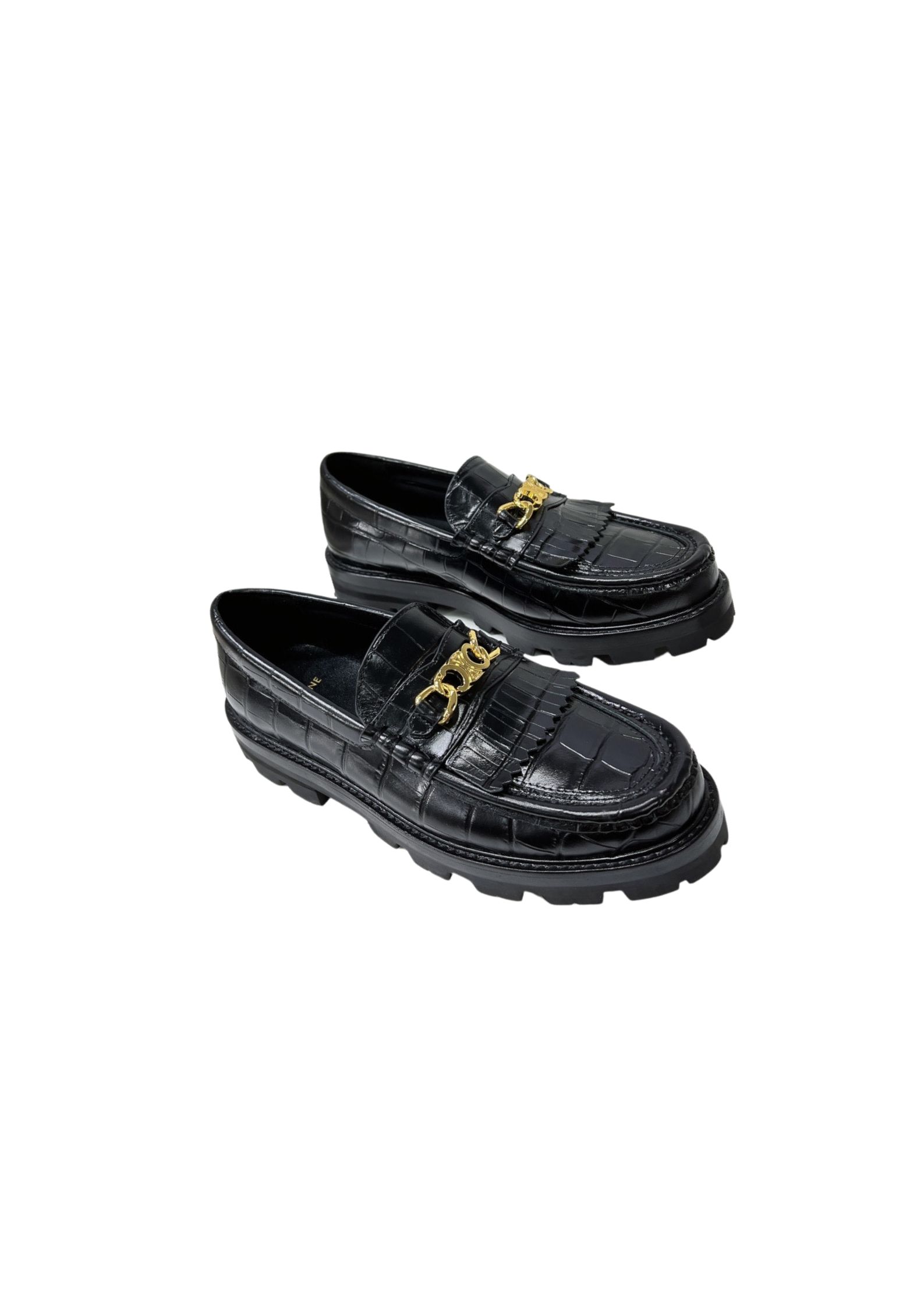 Celine Margaret Loafer With Triomphe Black For Women