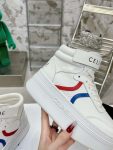 Celine Mid Block Sneakers With Velcro And Wedge White For Women 352163338C.01UR