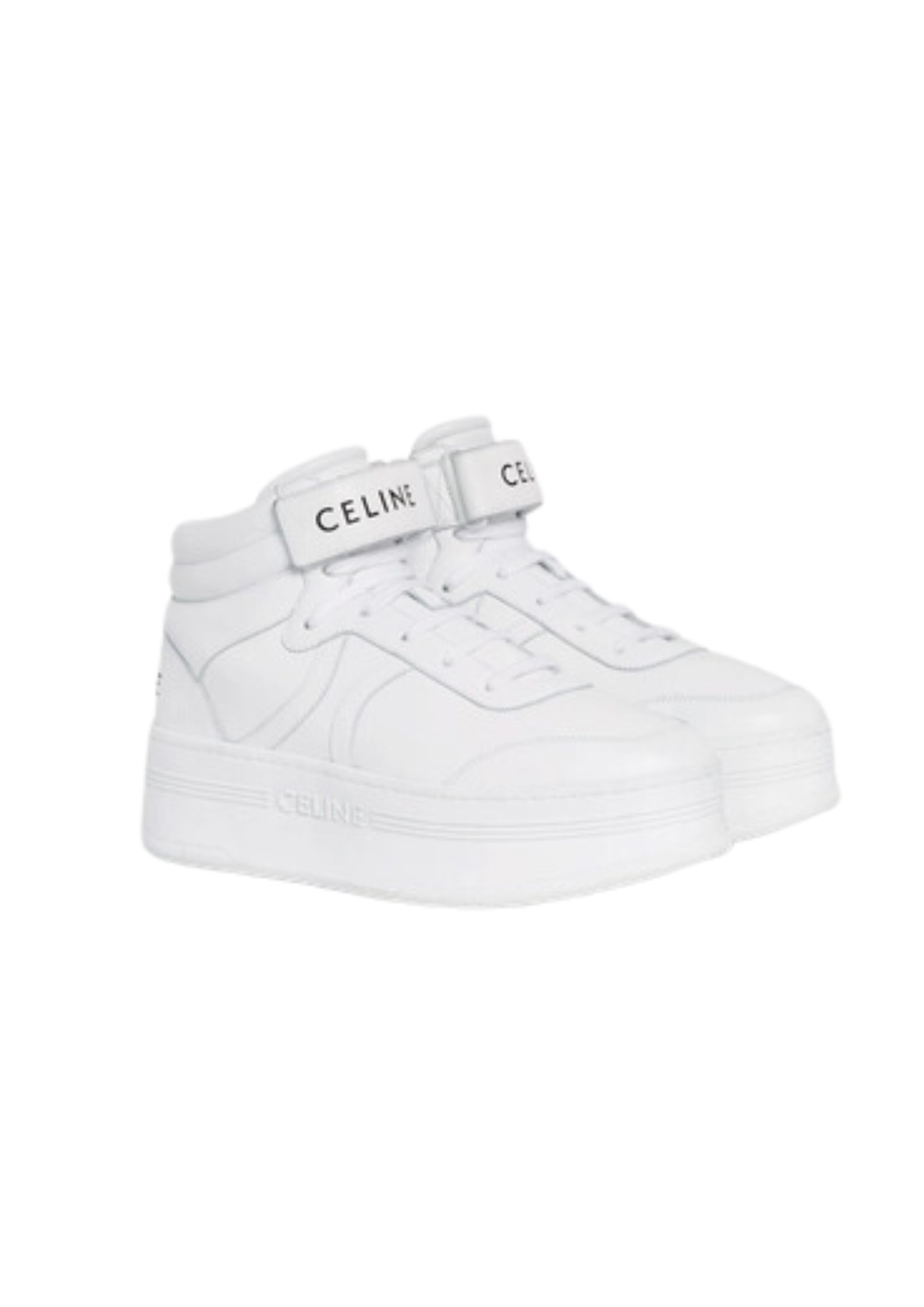 Celine Mid Block Sneakers With Velcro And Wedge White For Women 352163338C.01OP