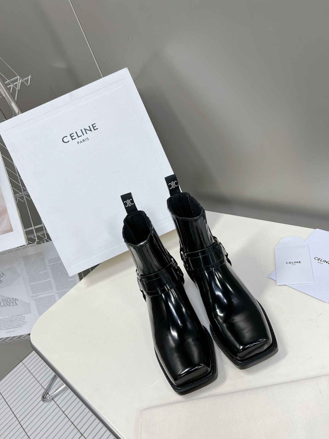 Celine Rider Boot Light Black For Women