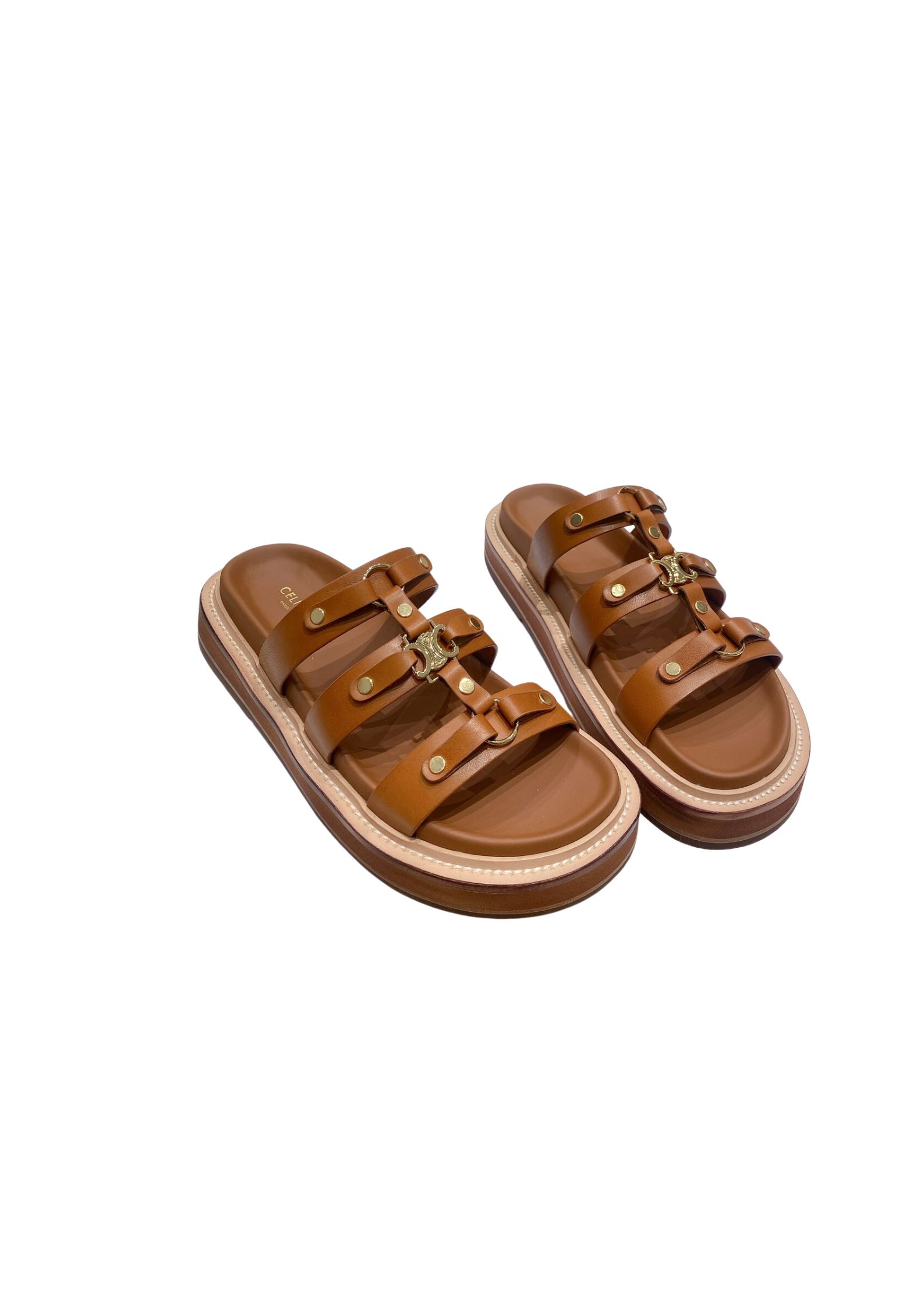 Celine Slides Tippi Brown For Women 357283766C.04LU