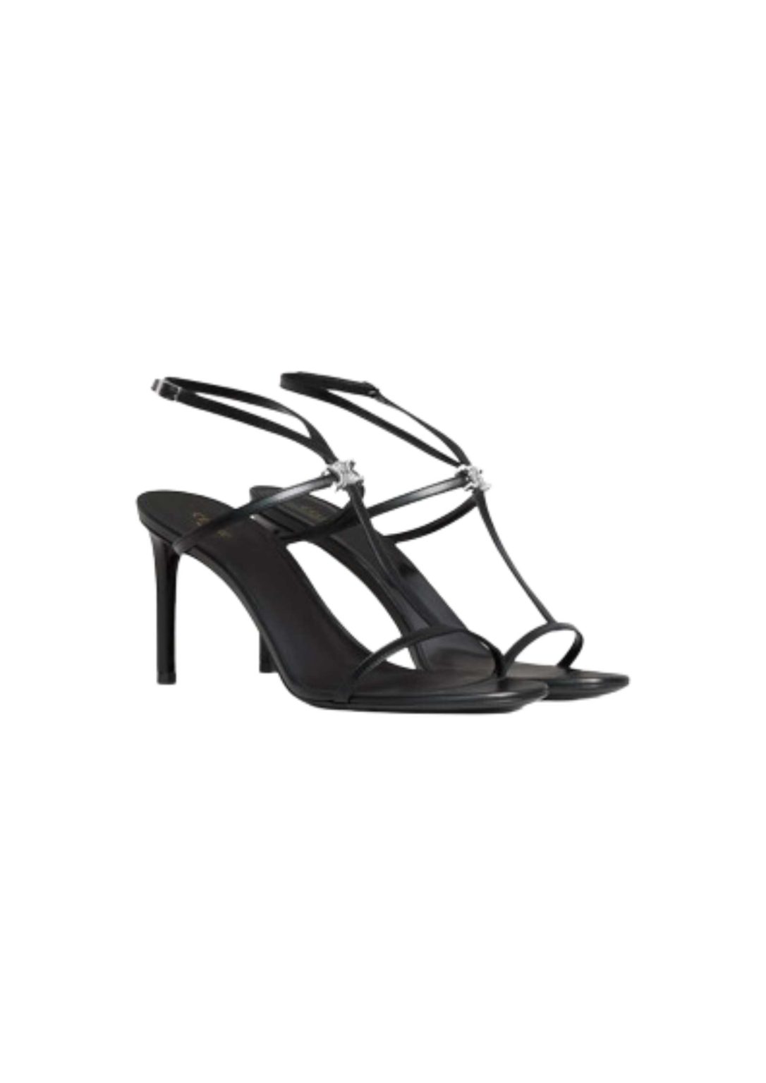 Celine T-Bar Triomphe Sandal Black For Women 354483676C.38NO