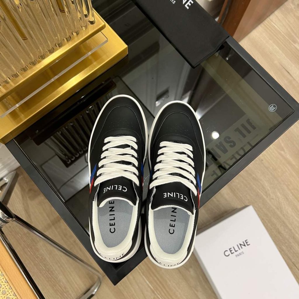 Celine Tennis Sneakers And Laminated Black For Women