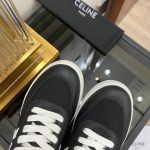 Celine Tennis Sneakers And Laminated Black And White For Women