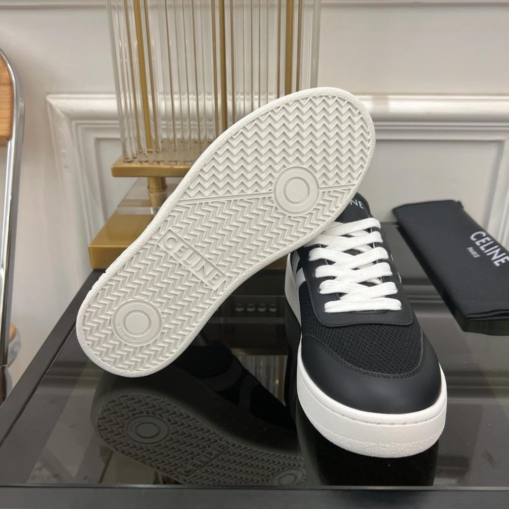 Celine Tennis Sneakers And Laminated Black And White For Women