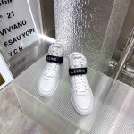 Celine Trainer High Sneaker With Scratch White And Black For Women