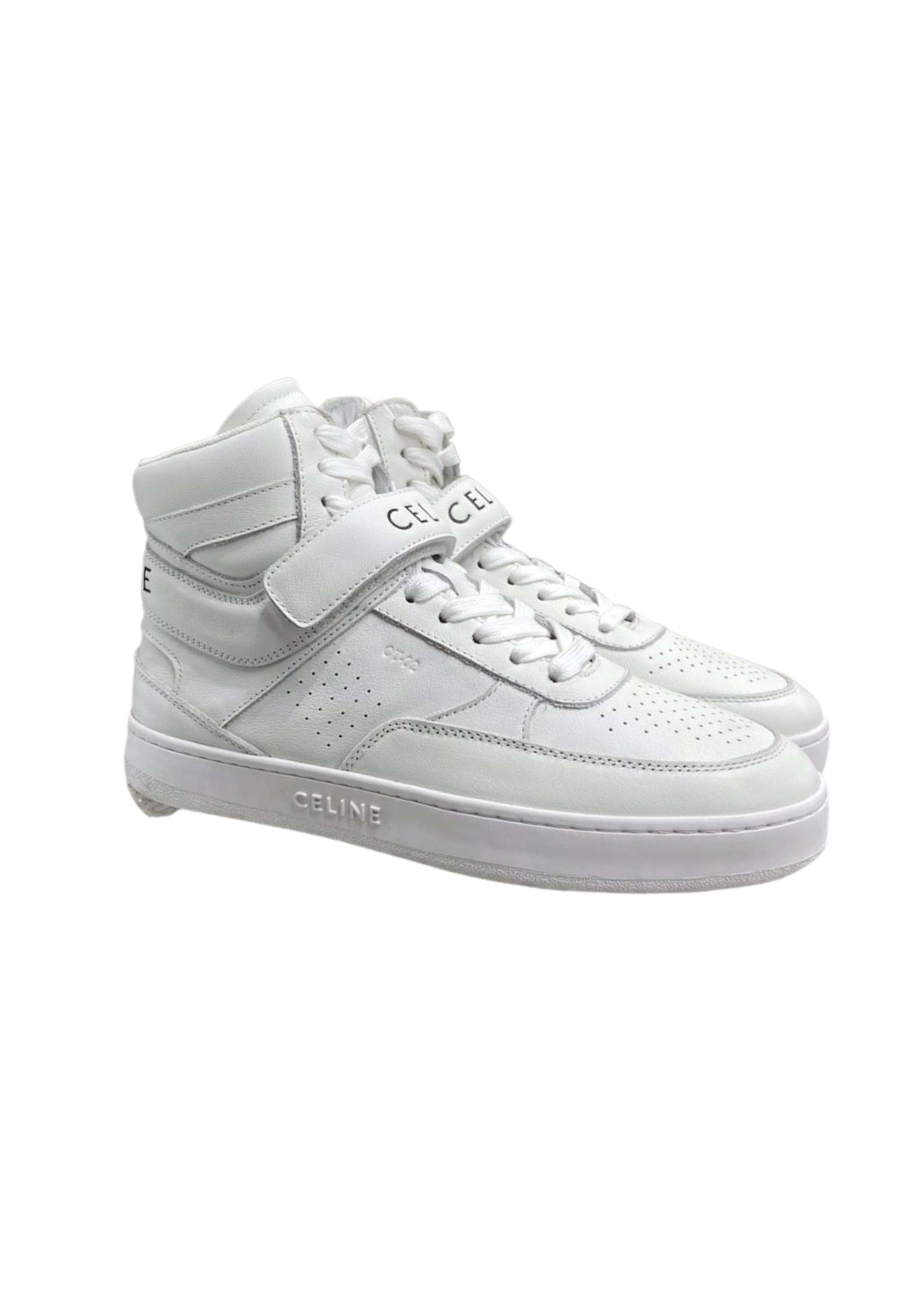 Celine Trainer High Sneaker With Scratch White For Women