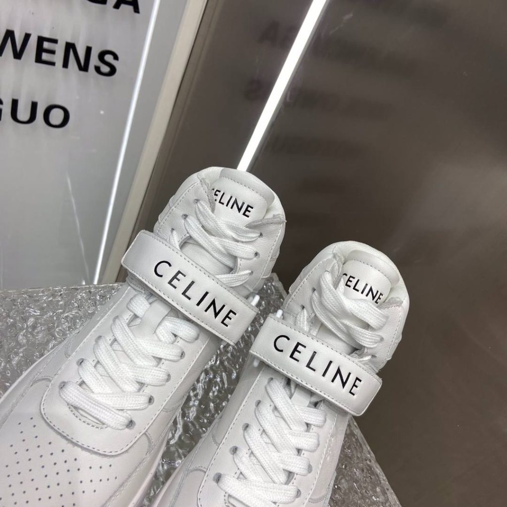 Celine Trainer High Sneaker With Scratch White For Women