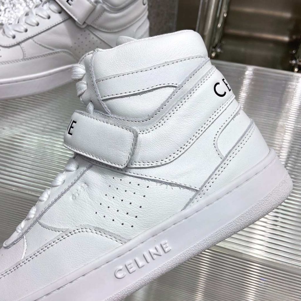 Celine Trainer High Sneaker With Scratch White For Women