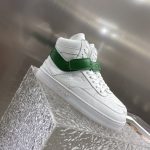 Celine Trainer High Sneaker With Scratch White And Green For Women