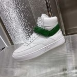 Celine Trainer High Sneaker With Scratch White And Green For Women