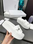 Celine Triomphe Block Slide White For Women