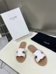 Celine Triomphe Mule White For Women