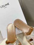 Celine Triomphe Mule In Metalized Sliver Tone For Women 352413093C.36PN