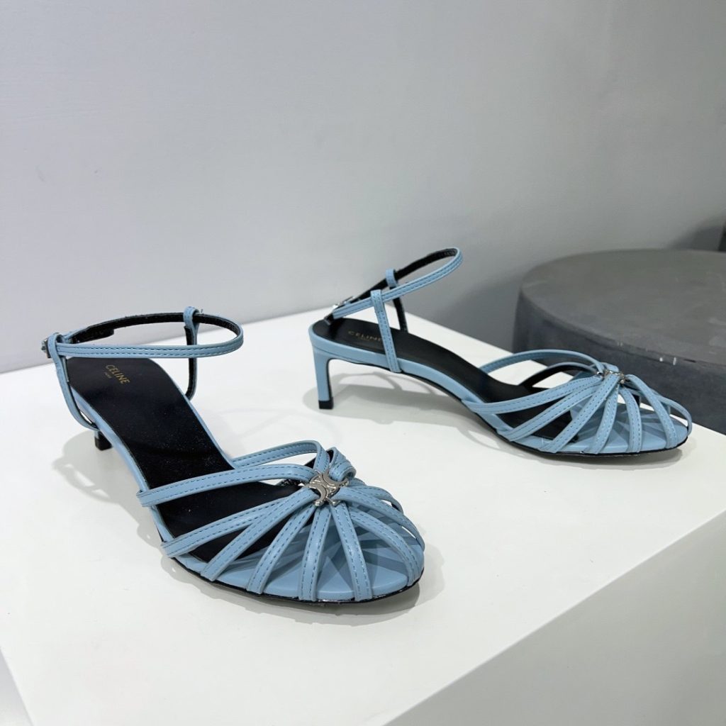 Celine Triomphe Sandal Blue For Women