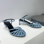 Celine Triomphe Sandal Blue For Women