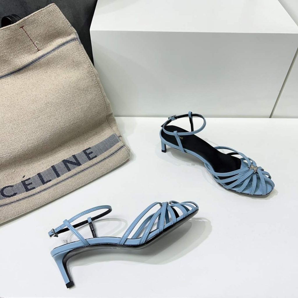 Celine Triomphe Sandal Blue For Women