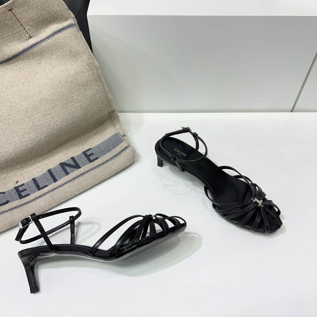 Celine Triomphe Sandal Black For Women 352203958C.38NO