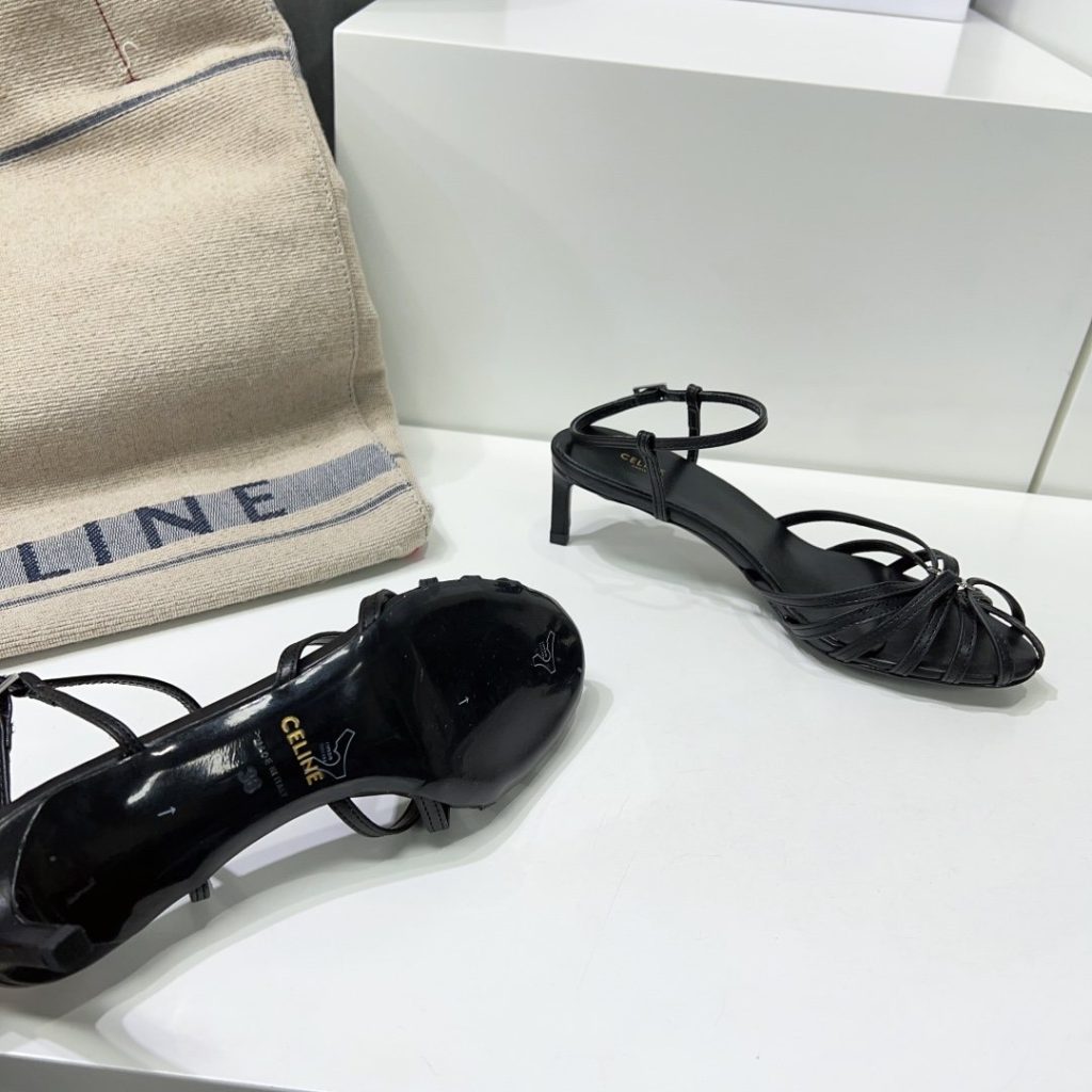 Celine Triomphe Sandal Black For Women 352203958C.38NO