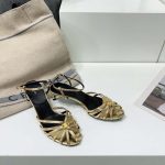 Celine Triomphe Sandal Gold Tone For Women