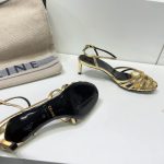 Celine Triomphe Sandal Gold Tone For Women