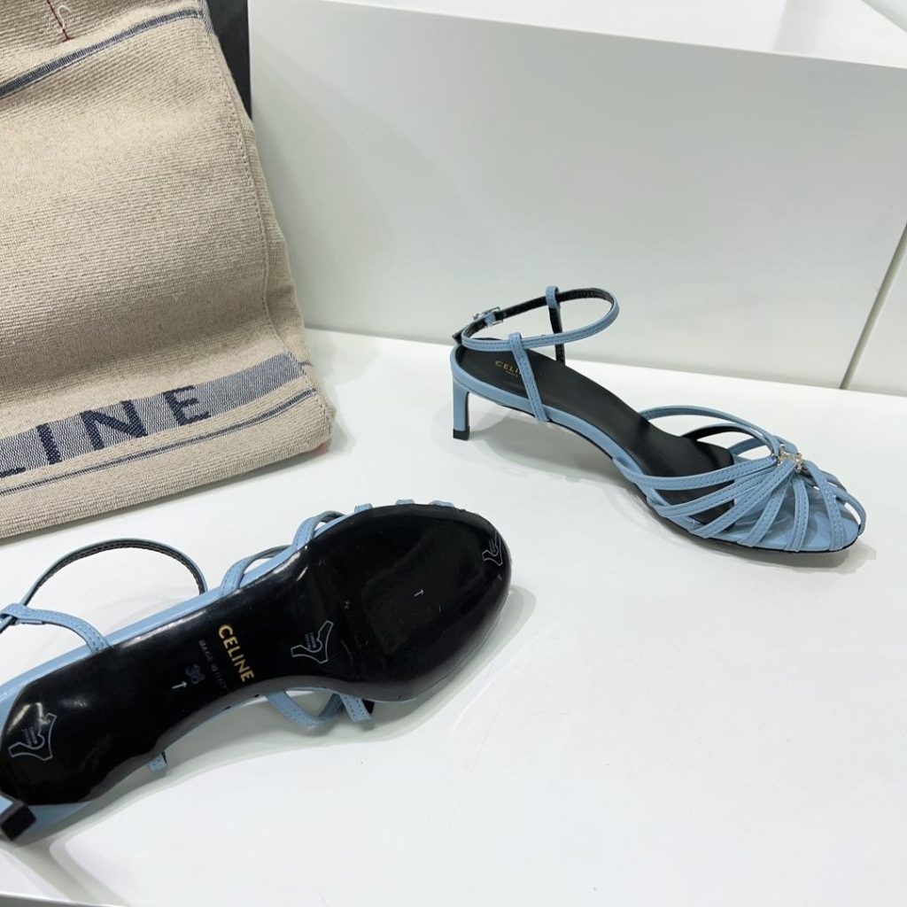 Celine Triomphe Sandal Blue For Women