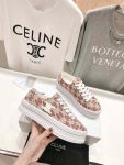 Celine Triomphe Sneakers In Canvas Red For Women