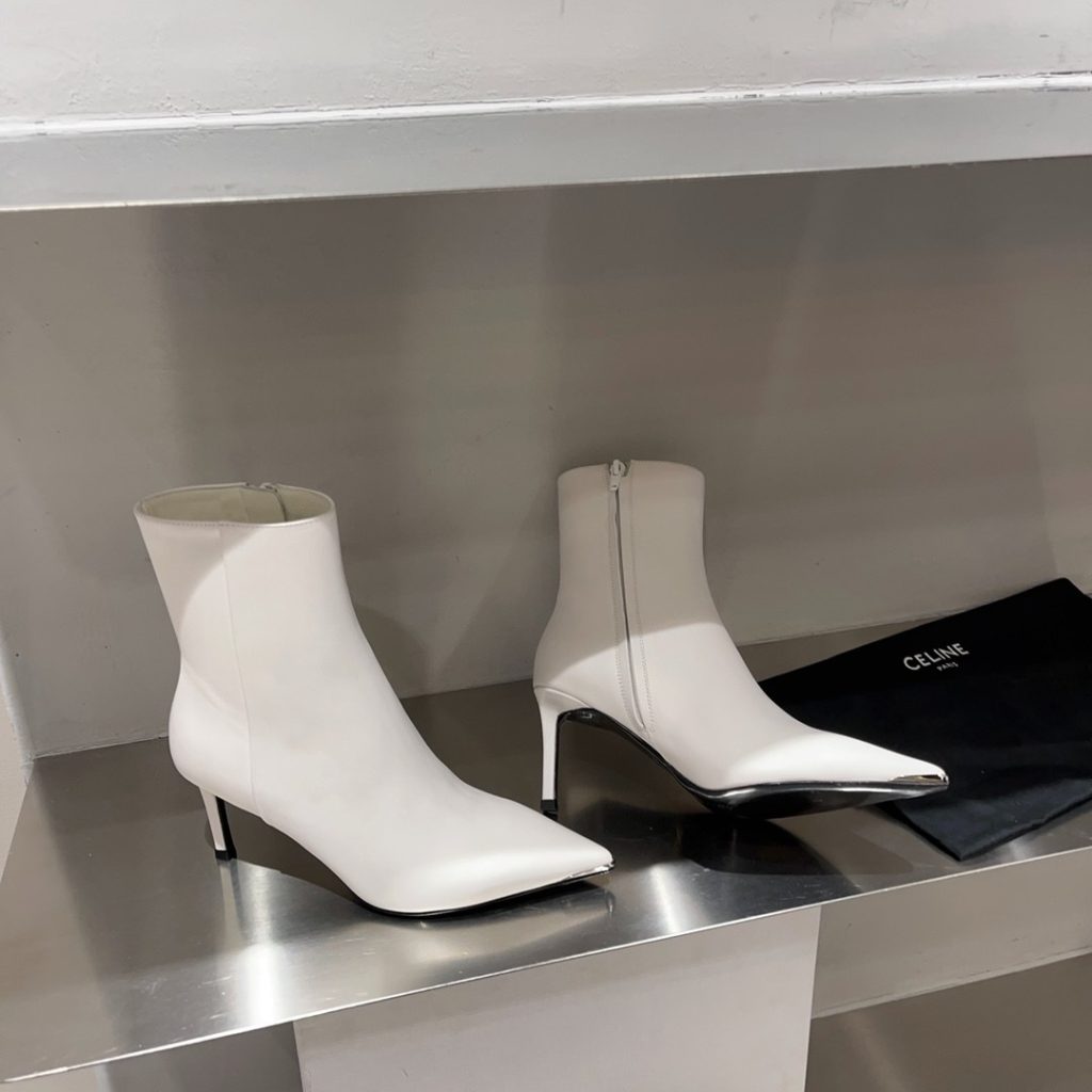 Celine Verneuil Ankle Boot White For Women