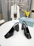 Prada Patent Sling-Back Pumps Black For Women 3.5in/90mm PRD 1I767M_069_F0002_F_090