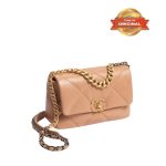 [True-to-ORIGINAL] Chanel 19 Handbag Dark Beige For Women 26cm/10.1in AS1160 B04852 NZG77