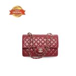 [True-to-ORIGINAL] Chanel Classic 11.12 Handbag Burgundy For Women 9.9in/25.5cm A01112 Y04059 NZV44