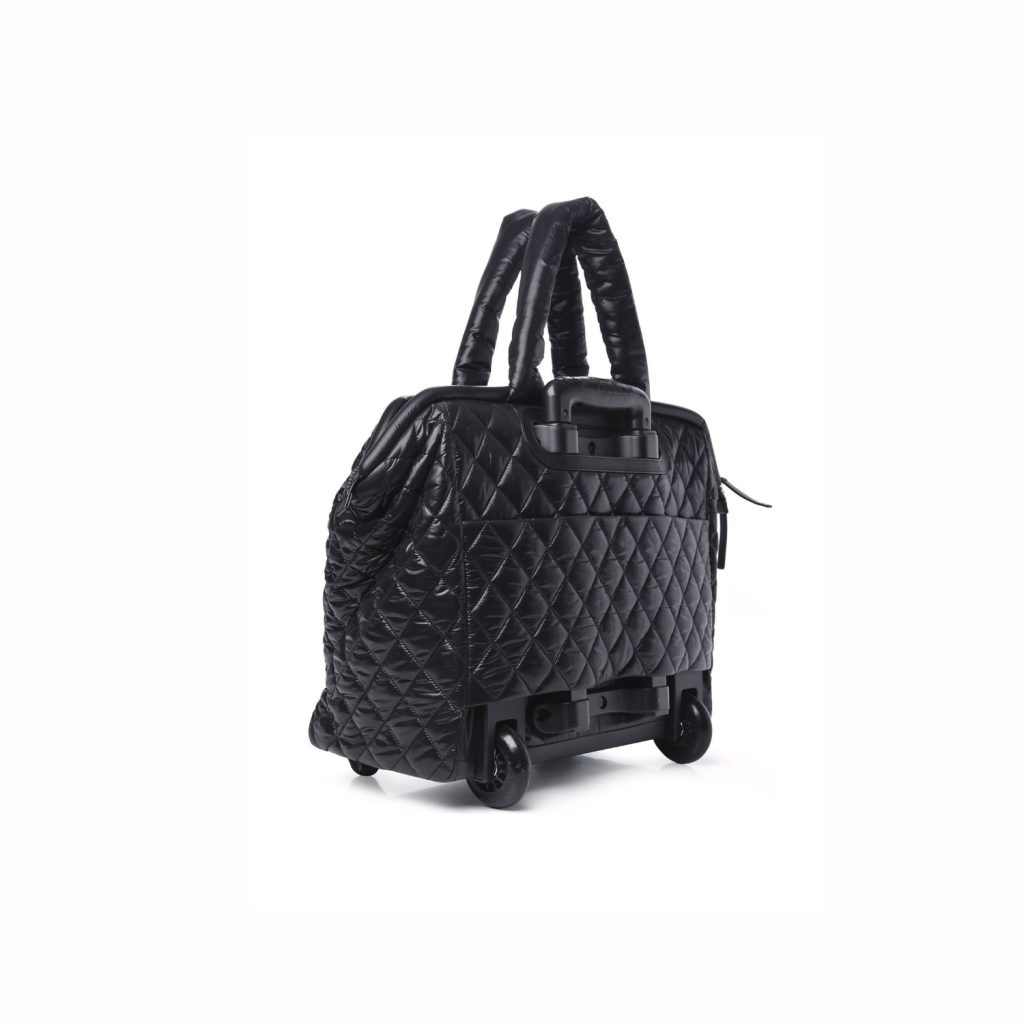 Chanel Cocoon Diamond Quilted Trolley Black For Women 14in/35cm