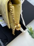 Wallet On Chain Black/White/Yellow For Women 7.5in/19cm AP1450